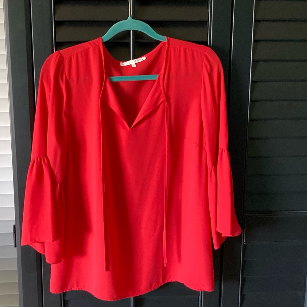 Violet +Clair Red Flowy Blouse